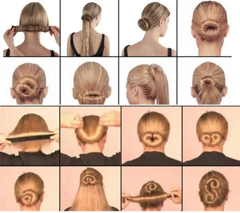 Hair Accessories Synthetic Wig Donuts Bud Head Band Ball French Twist Magic DIY Tool Bun Maker Sweet French Dish Made Hair Band