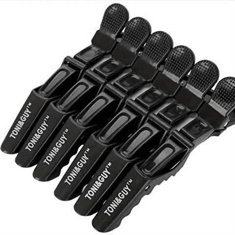 6pcs Black Matte Hair Sectioning Clip Clamp Hair Grip Hairdressing Salon Tool