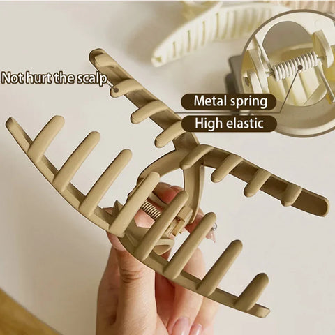 Matte Cross Hair Clip for Women Fashion Large Hairpin French Elegant Hairgrips Lady Hair Claw Clips Korea Girls Hair Accessories