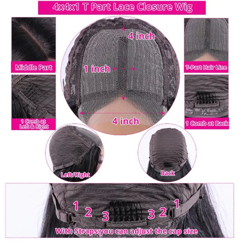 Jessenia Glueless Wig Human Hair Ready To Wear Kinky Curly Bob Wigs For Women Deep Curl Bob Wig 100% Human Hair Wigs PreCut Lace