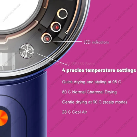 Professinal Leafless Hair Dryer 220V Negative Ion Quick Dry Home Powerful Constant Flyaway Attachment Anion Electric Hair Dryer