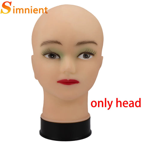 New Bald Mannequin Head With Wig Stand AdjustableTripod Support For Wigs Hair Extension Holder Wig Making Kit Tools Accessories