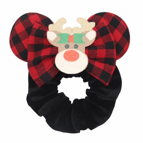 Disney Christmas Day Scrunchies Haarband Vrouwen Elastische Paardenstaart Houder Meisjes Pailletten Strik Kids Haaraccessoires