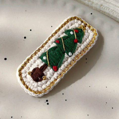 Christmas Series Hair Clips Winter Wool HairPins Christmas Tree BB Clips for Woman Girls Sweet Barrettes Children Cute Headdress