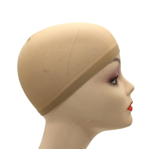 2pcs Top Stocking Wig Cap Hair Net For Weave Hair Wig Nets Black/Brown/Skin/Beige Stretch Mesh Wig Cap For Making Wigs Free Size
