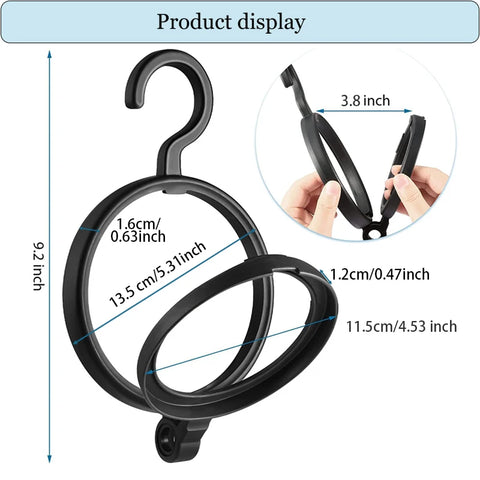 Hanging Wig Stand For Wigs White Black Wig Hanger For Multiple Wigs Durable Wig Holder For Salon Display Wall Wig Stand Holder