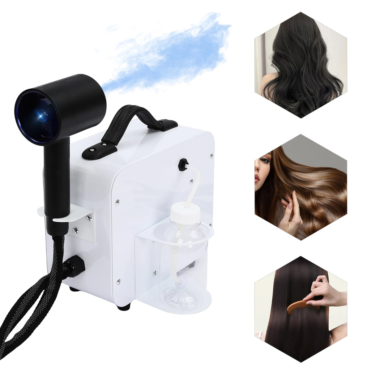 Hair Steamer Handheld with 11oz Water Tank Steam Machine Water Gun Professional Hair Steamers for Family Hair Salon Beauty Salon