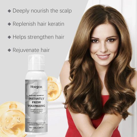 Dry Shampoo Spray Instant Volume Boost Oil Control No Water Needed Portable Clean Hair Fluffy and Shiny Hair Care Shampoo Spray