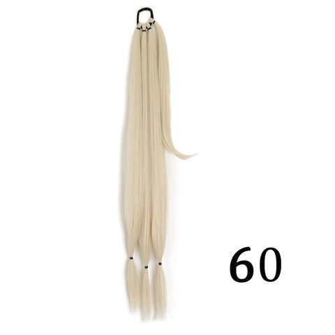 DIY Ponytail Extensions Synthetic Boxing Braids Ponytail Hair Rope For Women High Temperature Fiber Black Brown Ponytail