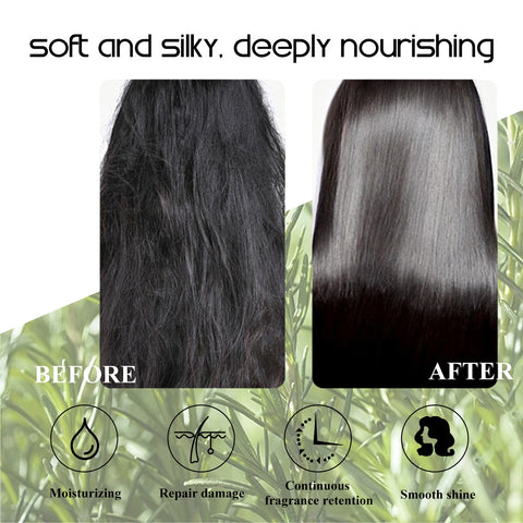 EELHOE Rosemary Hair Mask Repair Damage Hair Dry Treatment Anti Frizz Nourishing Magical Treatment Deep Moisturizing Hair Mask