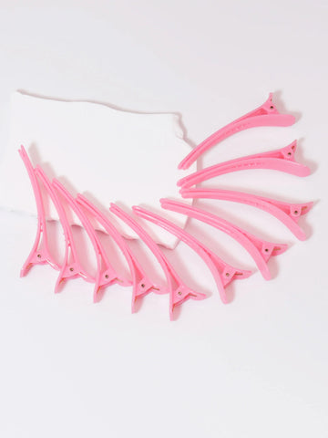 10pcs plastic ducktooth clip, suitable for female styling, anti slip hair clip for thick and sparse hair