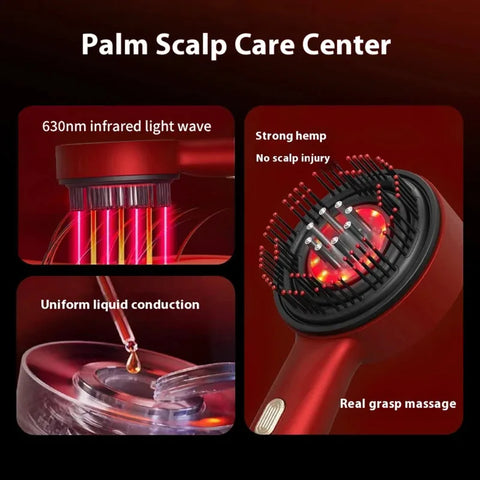 Electric Scalp Massage Comb Scalp Oil Applicator Hair Care Red Light  Head Massager for Hairline Growth Anti-Hair Loss Hairbrush