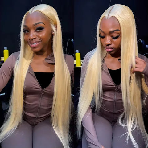 30 40 Inch 250 300% Density Blonde 613 Lace Front Wigs 13x6 HD Lace Wig Transparent Frontal 13X4 Bone Straight Human Hair Wigs