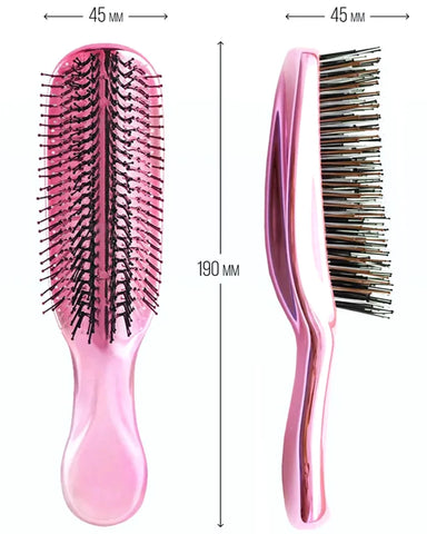 Japanese Premium Head Massager Scalp Brush Hair Massager Shampoo Brush Wet Plastic Detangling Brush Hair Cleaning Comb Rose Gold