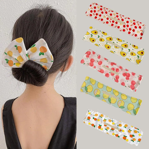 Hair Bun Maker  Bun Print Headband Hairpin Women Hair Styling Twist Stylish Donut Bun Maker Accessories Twisted Hairpin Tool