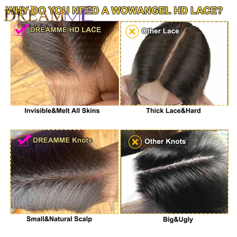 2x6 Kim K Kinky Straight Human Hair HD Lace Closure Only Melt Skins 2x6 Skinlike HD Lace Closure Brazilian Pre Plucked Hairline