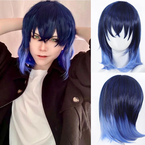Synthetic wig Lolita cosplay double ponytail long straight hair anime game cosplay hair extensions Halloween Christmas dress up