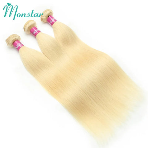 12 A Blonde 613 Bone Straight Human Hair Weave Bundles 40 Inch Brazilian Color 100% Remy Human Hair Extension 1 2 3 Bundles Weft