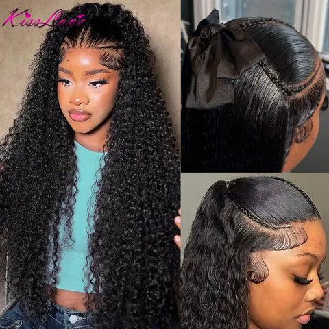 Pre Braided Wigs Lace Front Human Hair Put On & Go 10x6 Parting Max Lace Frontal Wig Pre Everything Braids Deep Wave Lace Wigs