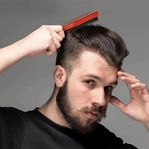 Mane Bristle Hair Brush Set with Fluffy Hair Brush Mouse Tail Hair Teasing Hairbrush Beard Shaving Brush Edge Hair Styling Tools