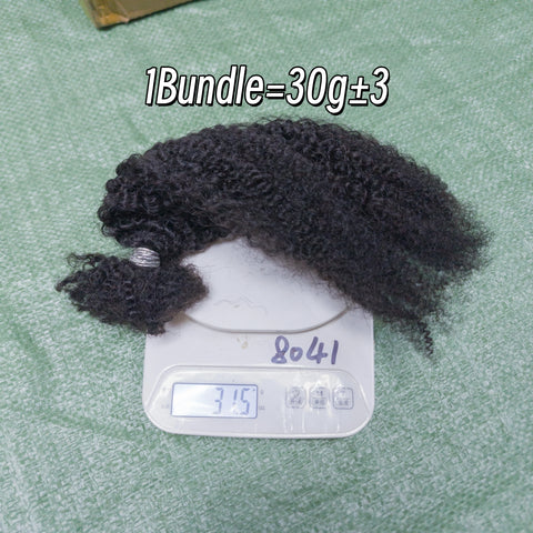4A 4B 4C Afro Kinky Curly Virgin Human Hair 16Inch Brazilian Human Hair Extensions Weave Bundles No Weft Weaving for Black Women
