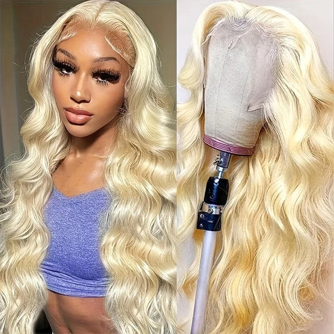 30 inch 613 Blonde 13x4 HD Lace Front Human Hair Wig Pre Plucked Brazilian Body Wave Lace Front Wig 13x6 220% Density For Women