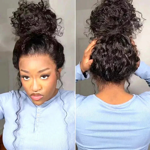 Invisi Strap HD 360 Full Lace Wig Human Hair 250 Density Precut 360 Lace Frontal Wig Drawstring Snug Fit Glueless Wig Preplucked