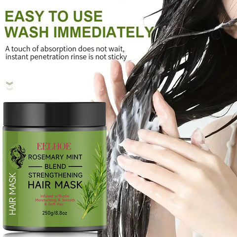 Rosemary Plant Essence Hair Mask Repair Damage Dry Split Hair Nourishing Moisturizing Treatment Shiny Deep Hair Care Mask