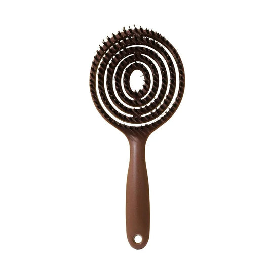 1Pc Boar Bristle Round Detangling Hair Brush for Volume Scalp Care Massage Women Wet Curly Comb Salon Hairdressing Styling Tools