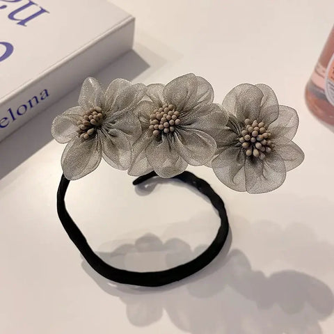 Chiffon Flower Hair Clip Magic Bun Curler Hair Styling Twist Maker Tool Dount Twist Hair Accessories Women Girl Hair Braide Tool