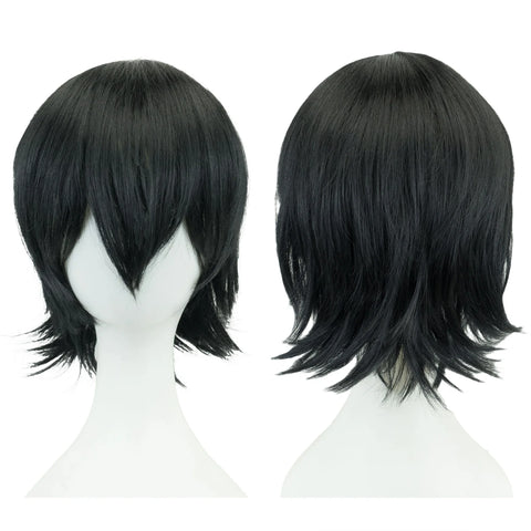 Synthetic Unisex 12 Inches Short Cosplay Hair Party BOB Wigs with Bangs Pink Blonde Orange Halloween Costume Lolita Wig