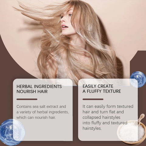 Hoegoa Sea Salt Dry Shampoo No Rinse Styling Oil Control Refreshes Greasy Hair Volumizing Smooth Spray  Hair Care Travel Size