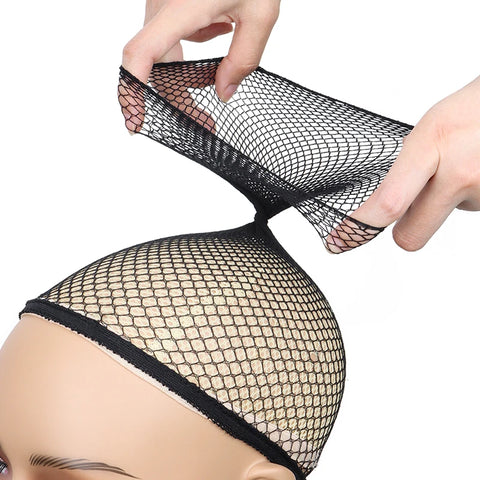 Black Hair Net Stretch Mesh Dome Woven Hat Wig Net Breathable Mesh Cap For Wig Accessories