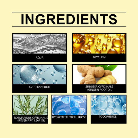 Rosemary Hair Oil 60ml Ginger Root Oil Scalp Treatment Hair Growth Frizz Control Shine Nourishing Split Ends Repair