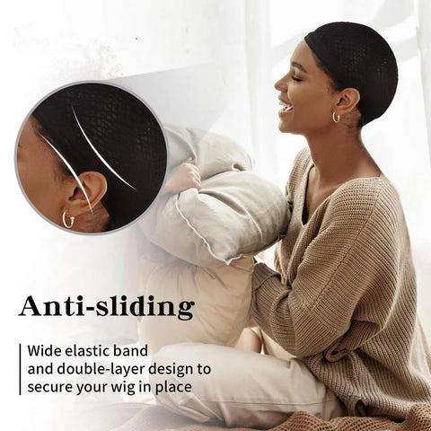 2 Pieces Hair Nets Open/Close Ended Wig Cap Mesh Stocking Caps Weaving Wig Hairnet for Women