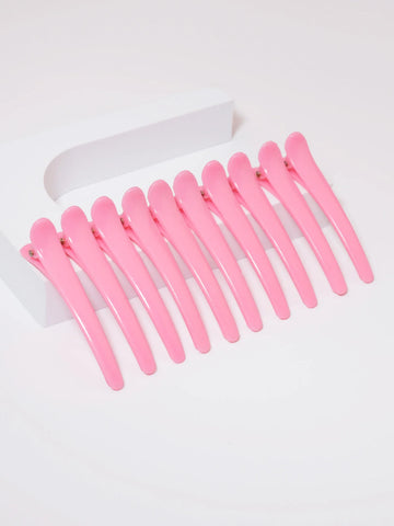 10pcs plastic ducktooth clip, suitable for female styling, anti slip hair clip for thick and sparse hair