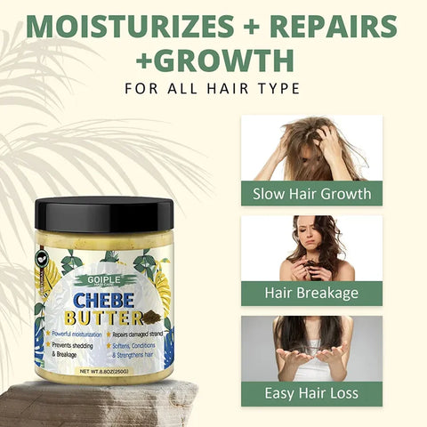 GOIPLE Chebe Butter Deep Nourishes Repair Damaged Anti Hair Loss Breakage Hair Growth Oil Mask For Hair Growth Treatment