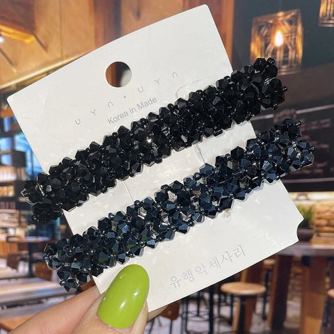 2/3PCS Set Fashion Crystal Spring Hair Clips Pins Handmade Beads Hair Barrettes For Women Girl Korean Simple Hair Accessories