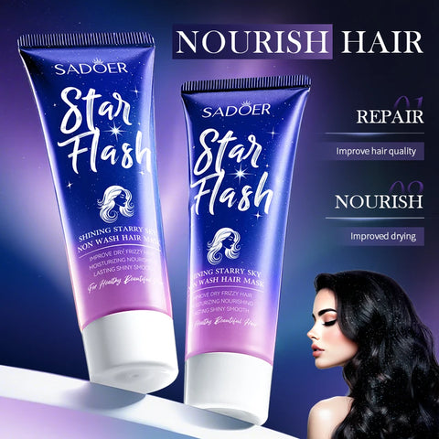 SADOER Star Flash Hair Mask Repair Damaged Hair Reduce Split Ends Oil Control Moisturizing Smooth Hair Treatment Masks