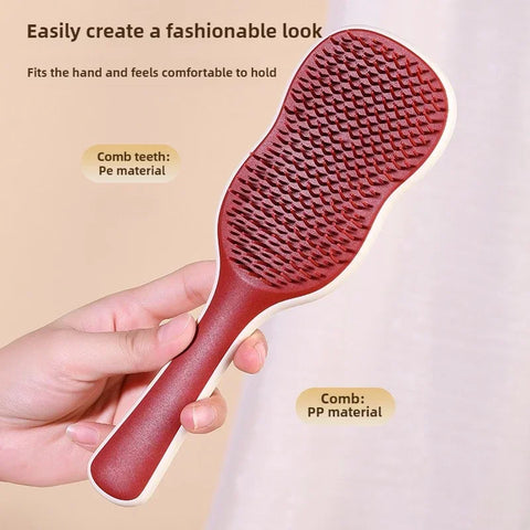 Anti-Detangling Hair Comb - Massage Features Fast Blow-Drying Curling Hair Brush Styling Tool for Efficient Hair Care