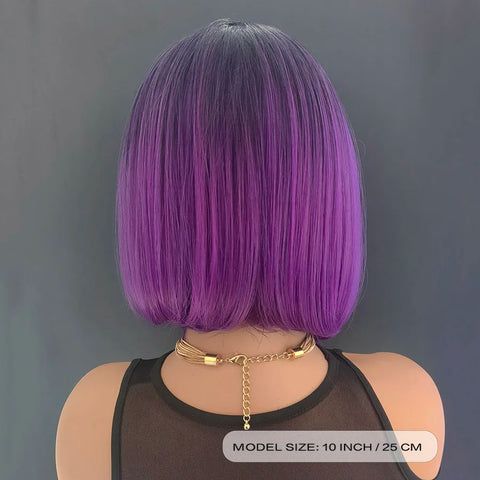 Mixed Colors Body Wave Purple，Synthetic Hair Wigs for Women for Halloween, Christmas, cosplay