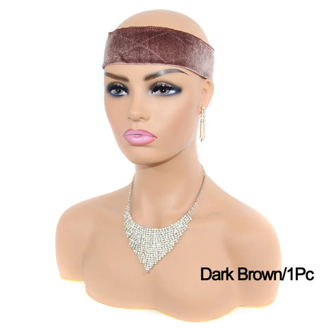 Velvet Wig Grips Headband Adjustable Grip Headbands For Lace Frontal Wigs Non-slip Soft Velvet Wig Grips Headband To Hold Wig