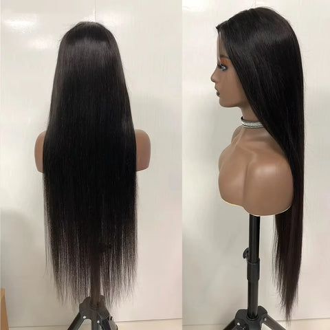 220 Density Straight Hair V part Wig 16-36 Inch Upgrade 100% Human Hair Head Clip In Half Wig Brazilian Glueless Wigs For Women