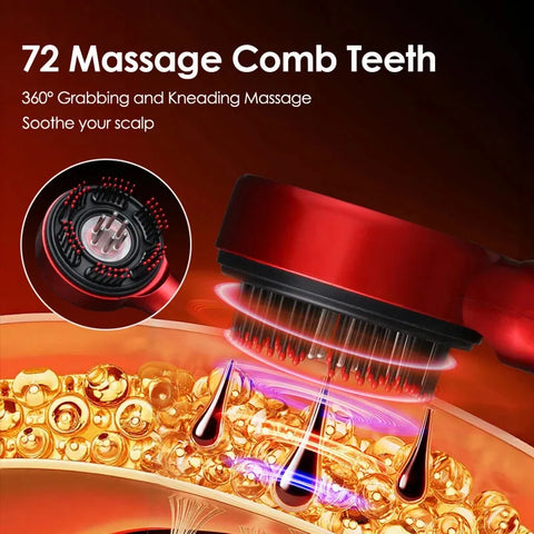 Electric Scalp Massage Comb Scalp Oil Applicator Hair Care Red Light  Head Massager for Hairline Growth Anti-Hair Loss Hairbrush