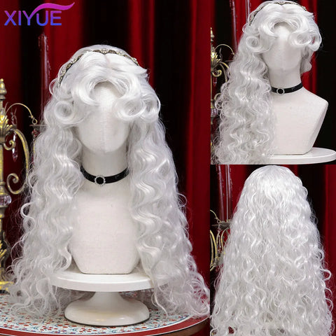 XIYUE Synthetic Long Straight Lolita Wig with Bang Red Ombre Black Cosplay Party Halloween Christmas Wavy Curly Harajuku Wig