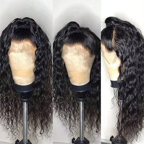 40 Inch HD 13x6 Deep Wave Lace Frontal Wigs Brazilian 13x4 Water Wave Curly Lace Front Human Hair Wigs For Women 250 Density