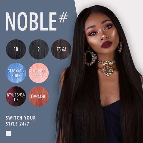 Noble Synthetic Lace Front Wigs For Women 36 Inch Kinky Straight Wig Lace Front Wig Ombre Lace Wigs Cosplay Lace Front Wig