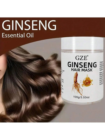GZE Ginseng Hair Mask Deep Repair Conditioning Treatment for Damaged & Dry Hair - With Ginseng Extract for Nourishment, Strength