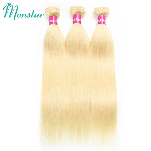 12 A Blonde 613 Bone Straight Human Hair Weave Bundles 40 Inch Brazilian Color 100% Remy Human Hair Extension 1 2 3 Bundles Weft