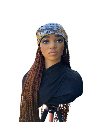 E2- Elegant Satin Scarf Wig/ Two Strand Twist
